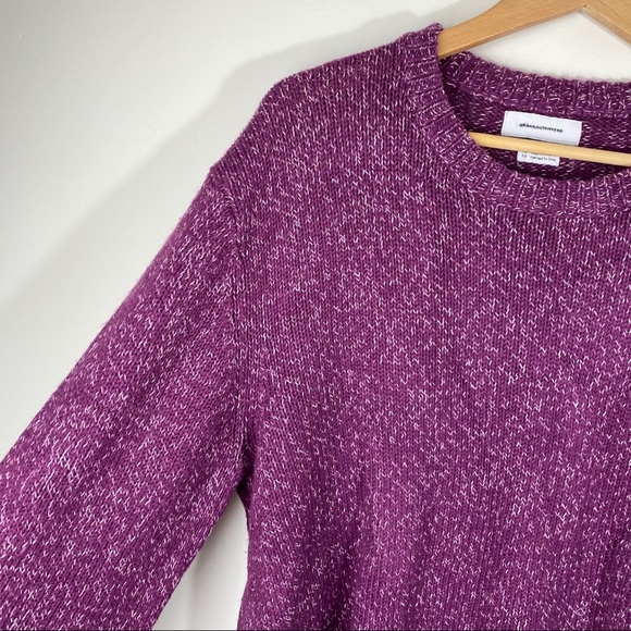 Urban Outfitters Crew Neck Knit Sweater Purple White Size XL - Picture 4 of 7